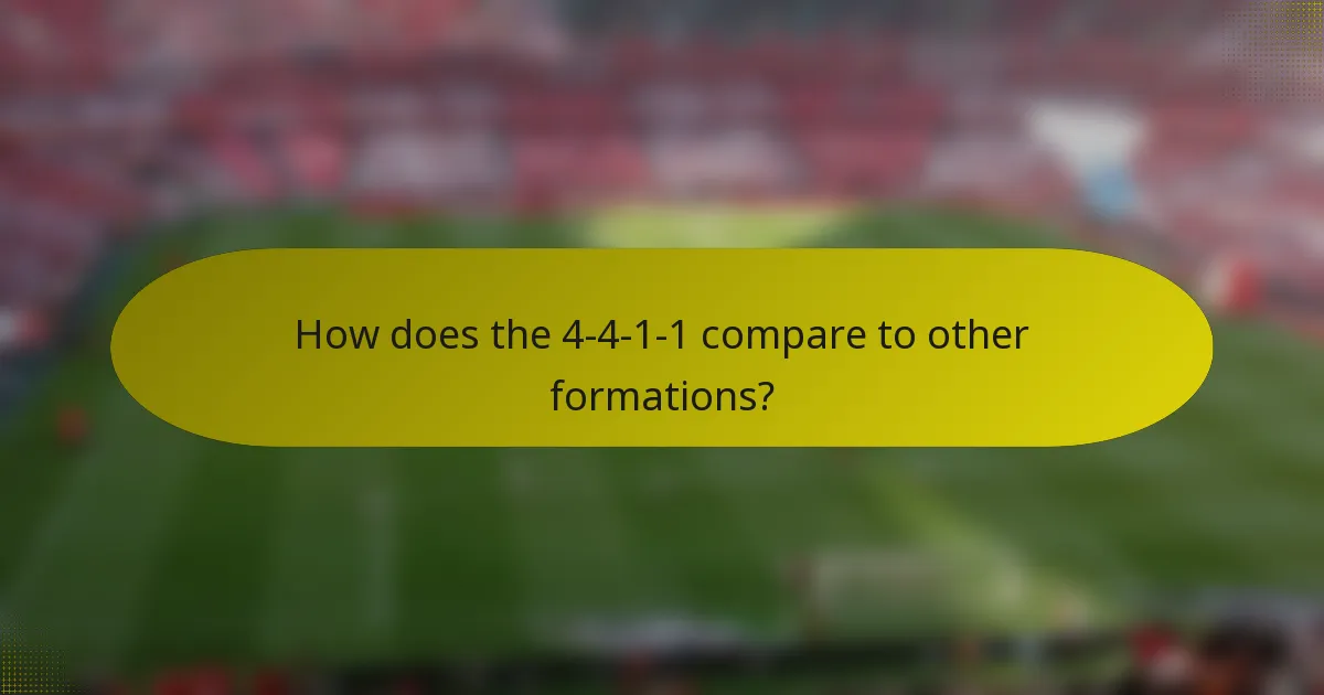 How does the 4-4-1-1 compare to other formations?