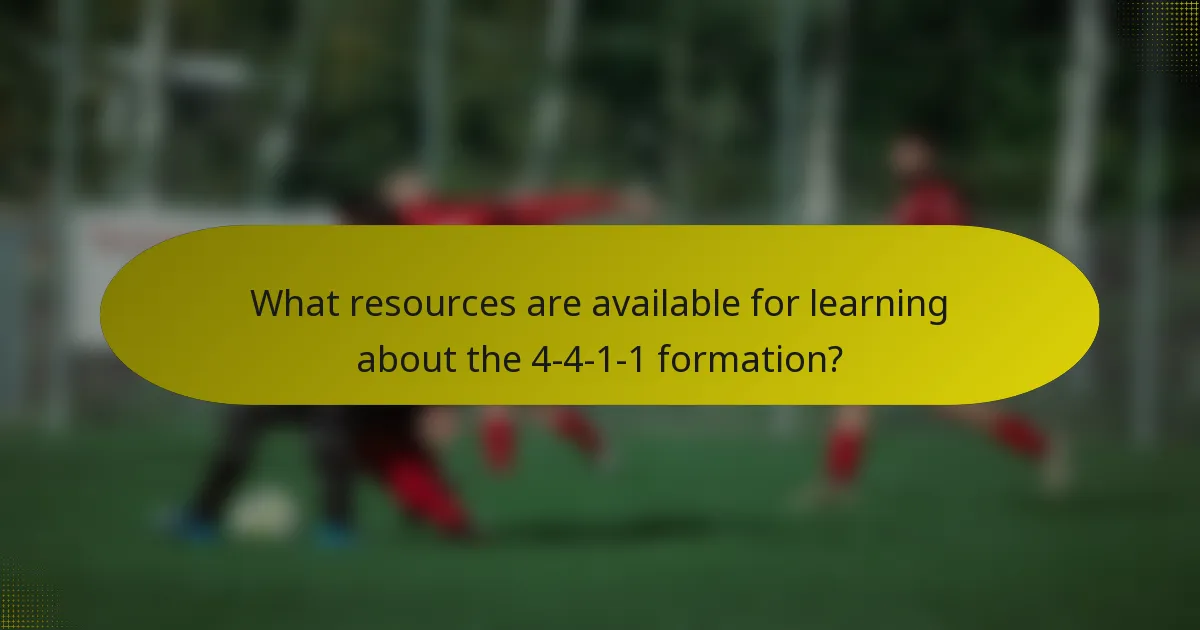What resources are available for learning about the 4-4-1-1 formation?